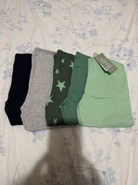 H&M Girls 5-pack Cotton Leggings (Size: 7)
